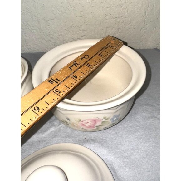 Pfaltzgraff Ceramic Floral Sugar Set - Picture 4 of 5